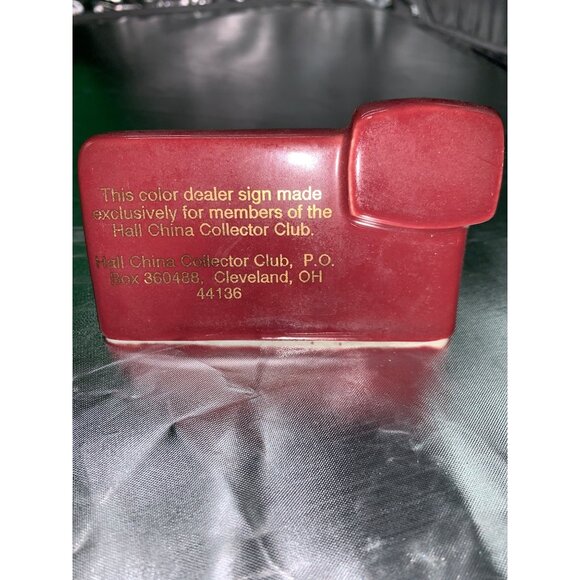 Vtg Hall China Advertising Log Display Sign Paperweight - Picture 4 of 6